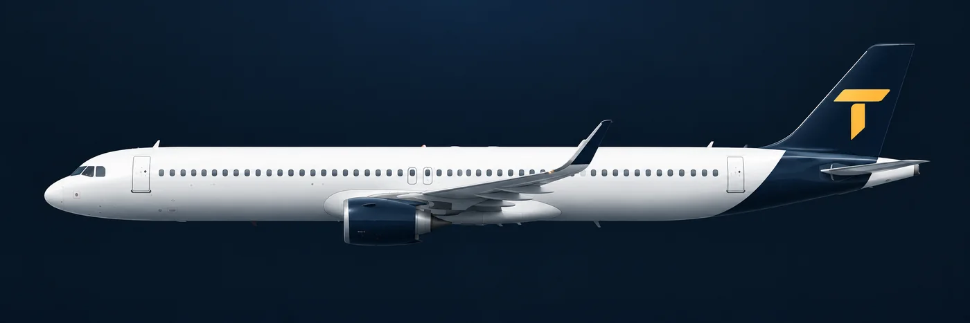 A single-aisle narrowbody airliner